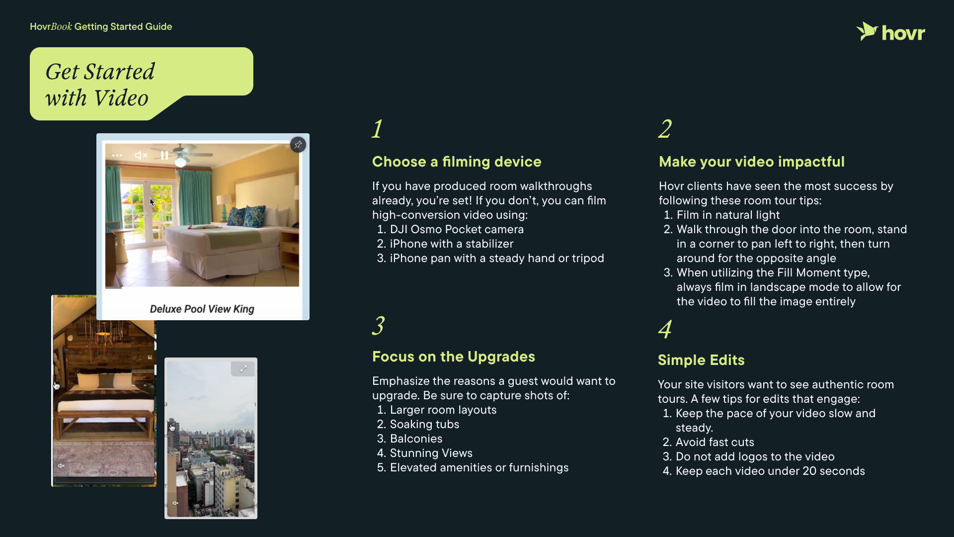 Hovr get started with video tips