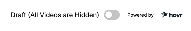 Live / Draft toggle in the Video Manager